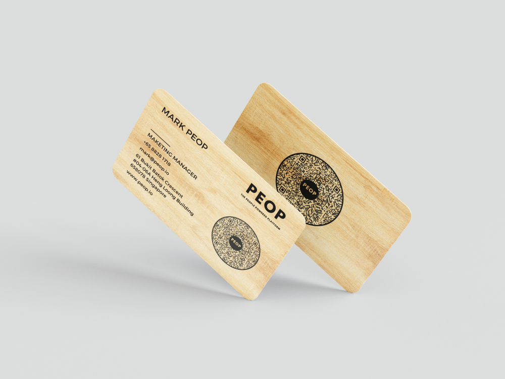 Business Cards Wood